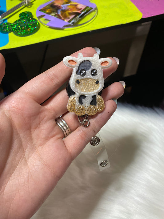 Cow Badge Reel